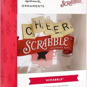 Hallmark Scrabble Cheer Ornament - Red and Cream